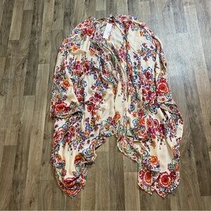 NWT Patrons on Peace Floral Kimono Cardigan One Size